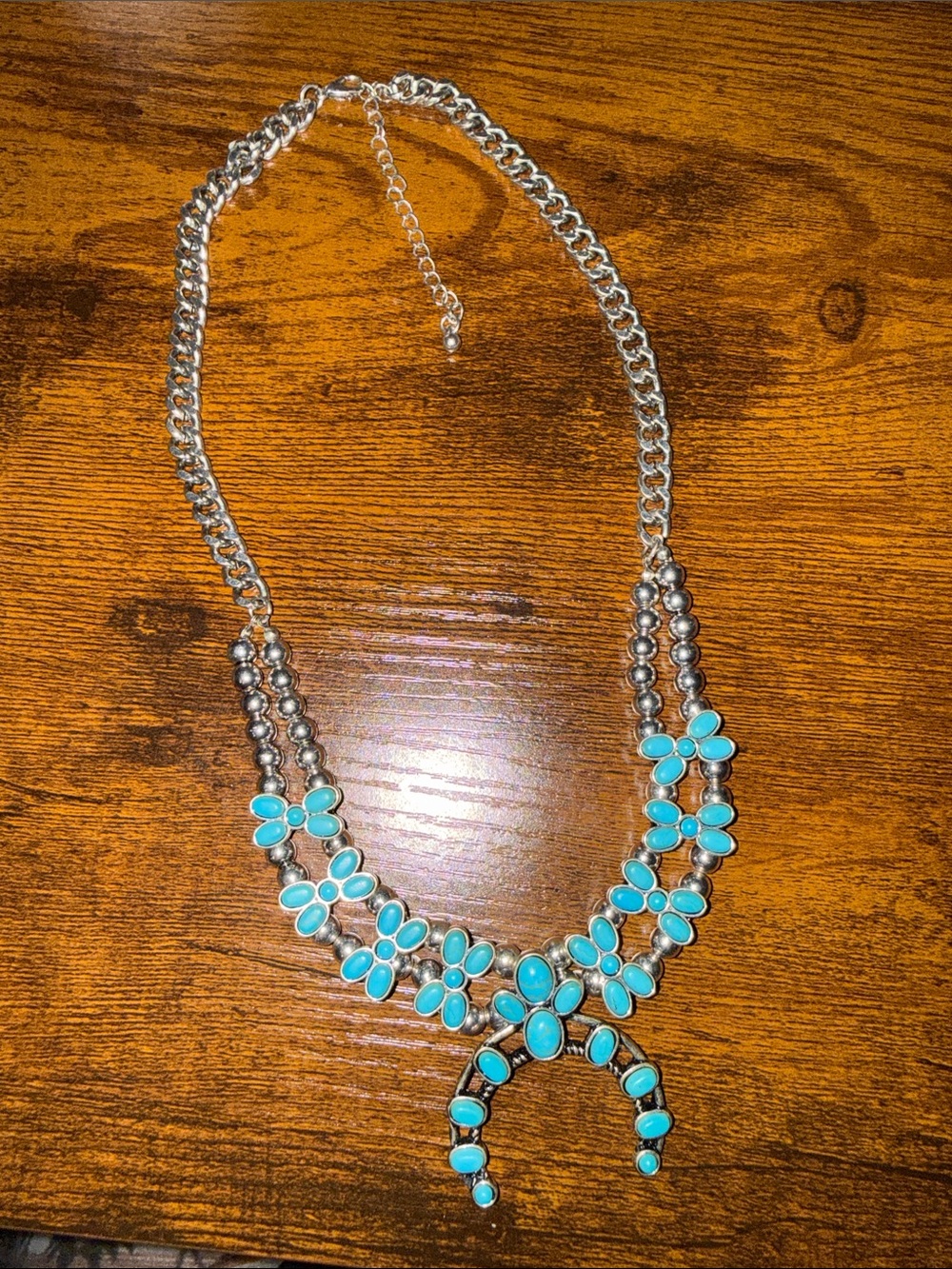 Faux squash blossom necklace